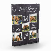 愛する思い出のパーソナライズされた中でペット馬記念碑 フォトブロック (左)