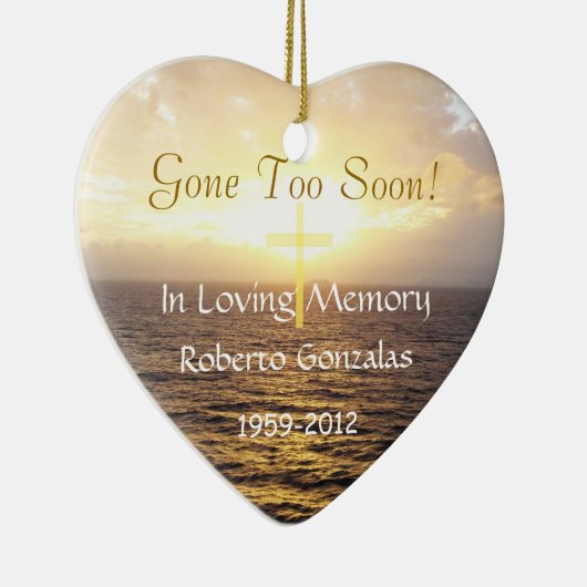 愛する思い出のメモリアル聖十字架 セラミックオーナメント (右)