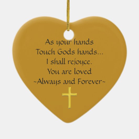 愛する思い出のメモリアル聖十字架 セラミックオーナメント (裏面)