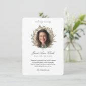 愛する思い出の中でお葬式カード サンキューカード (スタンド正面)