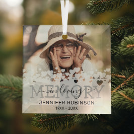 愛する思い出の中でクリスマス記念碑 ガラスオーナメント