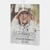 愛する思い出の中でクリスマス記念碑 ガラスオーナメント (正面左)