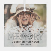 愛する思い出の中でクリスマス記念碑 ガラスオーナメント (正面)