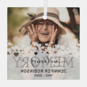 愛する思い出の中でクリスマス記念碑 ガラスオーナメント (裏面)