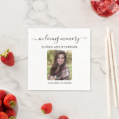 愛する思い出の中で写真葬儀記念 スタンダードカクテルナプキン (インサイチュ)