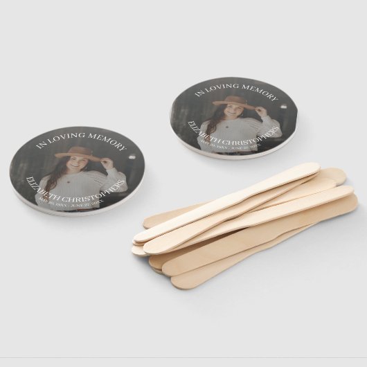 愛する思い出の中で写真葬儀記念 ハンドファン (組立なし)