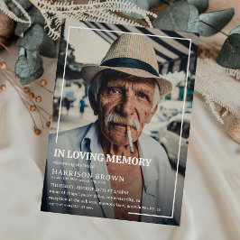 愛する思い出の中で写真葬儀記念 招待状