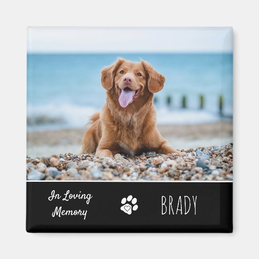 愛する思い出の中で愛犬の記念 マグネット (正面)