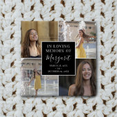 愛する思い出の中で葬儀の記念写真コラージュ 缶バッジ