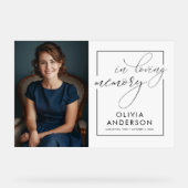 愛する思い出の中で葬儀の記念歓迎の写真 アクリルサイン (正面)