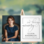 愛する思い出の中で葬儀の記念歓迎の写真 アクリルサイン (ニュートラル)