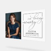 愛する思い出の中で葬儀の記念歓迎の写真 アクリルサイン (傾斜)