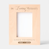 愛する思い出の中で葬式の木製の写真 レーザー彫刻フレーム (正面)