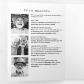 愛する思い出の中モダンで14ミニマル – 写真の葬儀 三つ折りプログラム (内部最初)