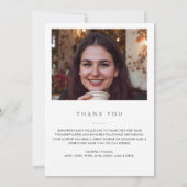 愛する思い出の中2モダン写真の葬儀/メモリアル サンキューカード (裏面)