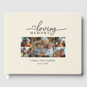 「愛する思い出の中」フォトコラージュ葬儀記念 ゲストブック (正面)