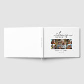 「愛する思い出の中」フォトコラージュ葬儀記念 ゲストブック (全面)