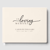 「愛する思い出の中」メモリアル，名前，引用文 ゲストブック (正面)