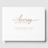 「愛する思い出の中」メモリアル，名前，引用文 ゲストブック (正面)