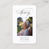 「愛する思い出の中」写真葬儀記念祈りの言葉 名刺 (正面)
