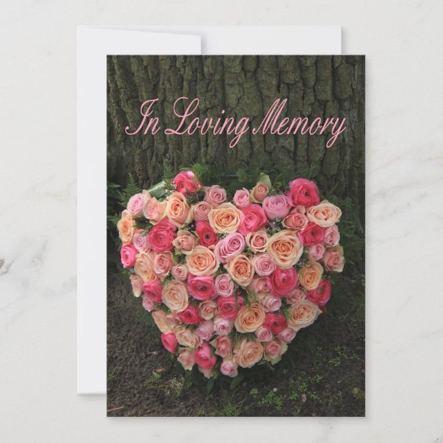 愛する思い出の供養のピンクのバラ (正面)