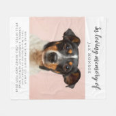 愛する思い出の写真でペット記念ブランケット フリースブランケット (正面(横))