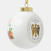 愛する思い出の写真の記念日 セラミックボールオーナメント (左)