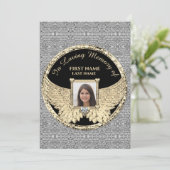 愛する思い出の写真銀と金ゴールド   サンキューカード (スタンド正面)