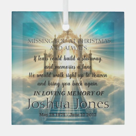 愛する思い出の天階段 ガラスオーナメント (正面)