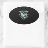 愛する思い出の恋しく思贈り物私の叔父の腎臓病 楕円形シール (バッグ)