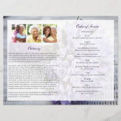 愛する思い出の花束の葬式プログラム (裏面)