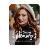 愛する思い出の草木の葉像記念写真 マグネット (縦)