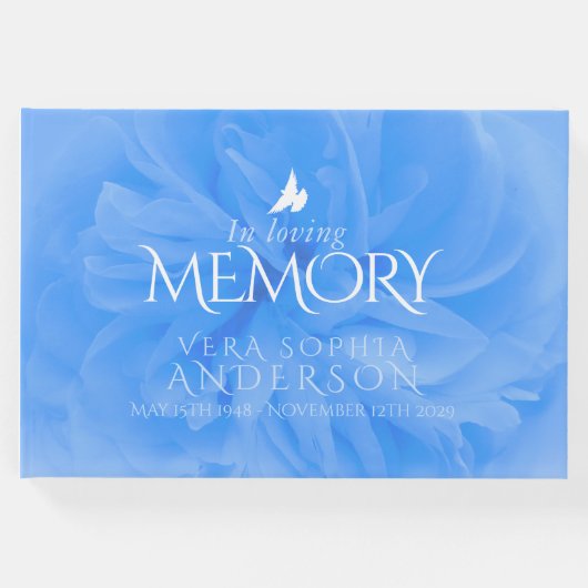 愛する思い出の葬儀ブルーバラゲストブック ゲストブック (正面)