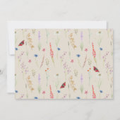 愛する思い出の葬儀ワイルドフラワー&バタフライ 招待状 (裏面)