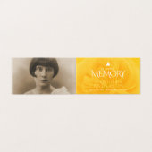 愛する思い出の葬儀黄色のバラの詩カード (外部フラット)