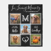 愛する思い出パーソナライズされたペット記念5写真 フリースブランケット (正面)