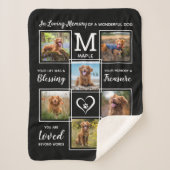 愛する思い出パーソナライズされた写真ペット記念彼女 シェルパブランケット (正面)