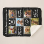 愛する思い出パーソナライズされた写真ペット記念彼女 シェルパブランケット (正面(横))