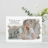 愛する思い出モダンに2写真葬儀/メモリアル サンキューカード (スタンド正面)