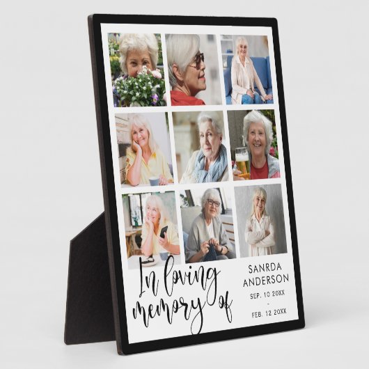 愛する思い出モダンメモリアル写真コラージプラク フォトプラーク (側面)