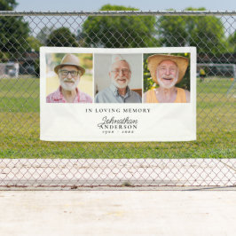 愛する思い出モダン3スタイリッシュ – 写真の葬儀 横断幕