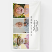 愛する思い出モダン3スタイリッシュ – 写真の葬儀 横断幕 (縦)