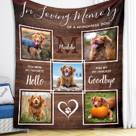 愛する思い出素朴に5フォトペット記念碑 フリースブランケット