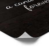 愛する思い出素朴のサインにオークの尾根の木 ポスター (角)