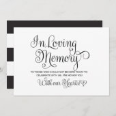 愛する思い出結婚のサインで 招待状 (正面/裏面)