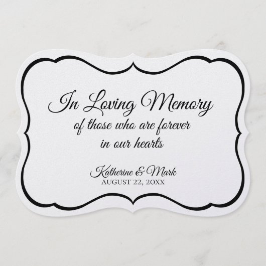 愛する思い出結婚のサイン・シルバー プログラム (正面)