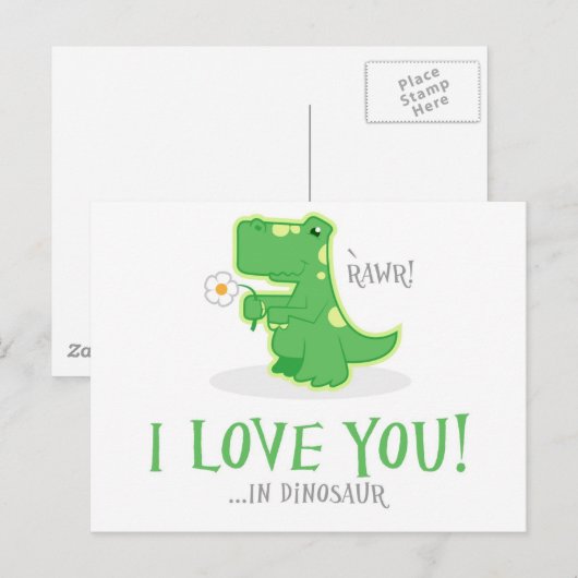 愛する恐竜 ポストカード (正面/裏面)