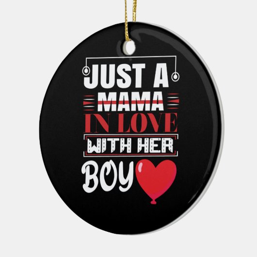 愛する息子へのママのバレンタイン セラミックオーナメント (左)