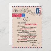 愛する息子へ | 息子よ、私が愛していることを決して忘れないで 招待状 (正面/裏面)