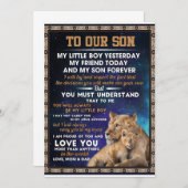 愛する息子へ｜私たちの息子へ、自信を持って、愛している 招待状 (正面/裏面)
